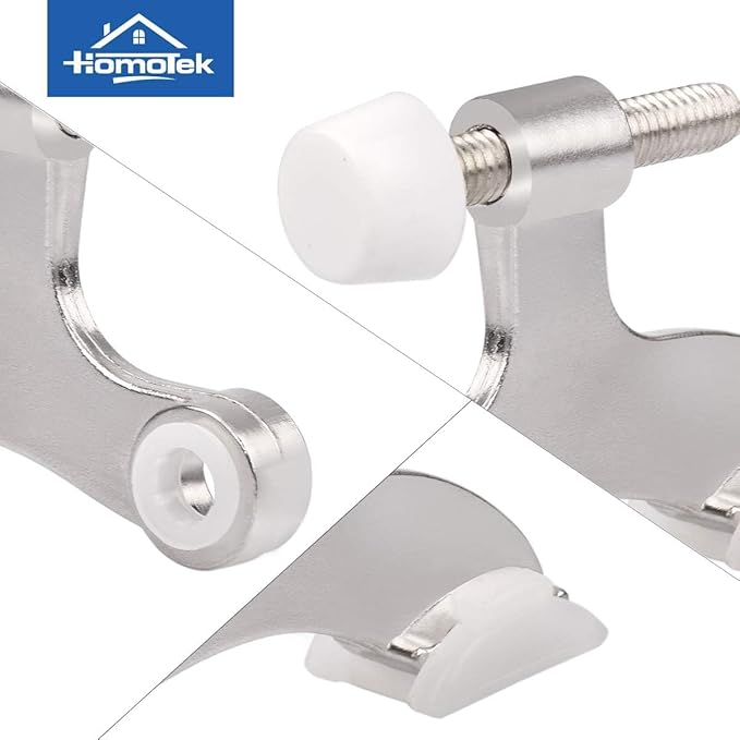 HOMOTEK 12 Pack Hinge Pin Satin Nickel Door Stopper, Adjustable Deluxe Heavy - Image 5
