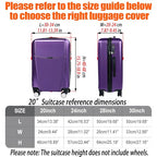 22 Inch Waterproof Clear Suitcase Cover (Black Trim-0.4mm / 22" Suitcase Cover.)
