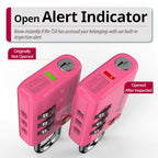 TSA Approved Pink Locks for Luggage. Cute Locker Suitcase Lock with Open Alert Indicator (3 Digit Pink 2 Pack)
