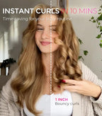Automatic Rotating Curling Iron (1 inch / Pink)