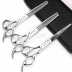 6.5 Inch Stainless Steel Professional Barber Scissors Hair Thinning Scissors Hairdresser or Home Hairdresser Variant (6.5 Inch-4pc)