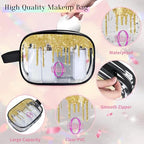 Personalized Clear Makeup Bag with Name (Yellow)