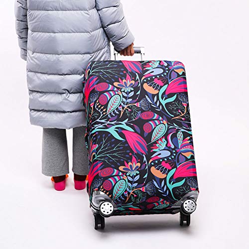 Travelkin Luggage Covers For Suitcase Tsa Approved Suitcase Cover Protector (Flourish / S)