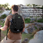 20L Hiking Backpack Water Resistant Outdoor Day Pack (Black / 20L)