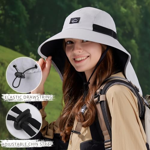 Outdoor Sun Hat for Men Women (1pack-light Grey/Arm Sleeves)