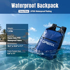 20L Waterproof Dry Bag Boating Backpack for Travel Hiking Camping Kayaking Hiking Swimming Floating Submersible Dry Bag Deep blue (20L / Deep blue)
