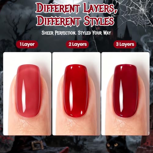 Beetles Red Jelly Gel Nail Polish (C - Dark Red | Blood Pact)
