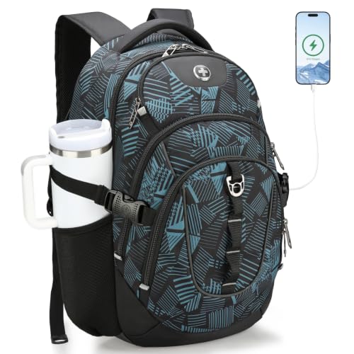 Design Laptop Backpack for Men with USB Charging Port SD803 (Dark Green / Standard)