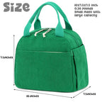 Lunch Bag for Women Men Cute Corduroy Lunch Tote Bags Reusable Insulated Lunch Box Large Capacity Reusable Insulated Cooler for Work Picnic or Travel (Corduroy Green / 10L)