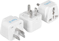 Ceptics Europe to US plug adapter, Type B USA Plug adapter compatible by Ceptics