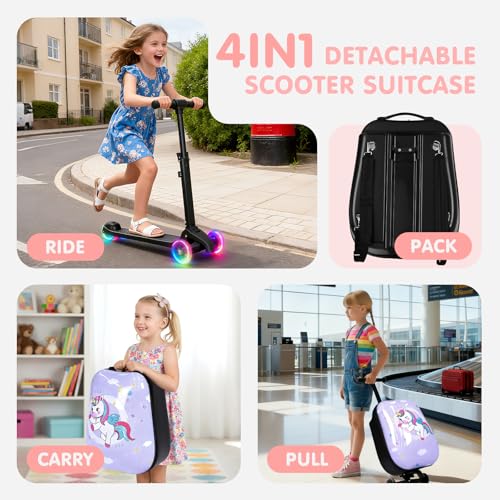 Kids Ride On Luggage (Purple Cute Pony / 22-inch)