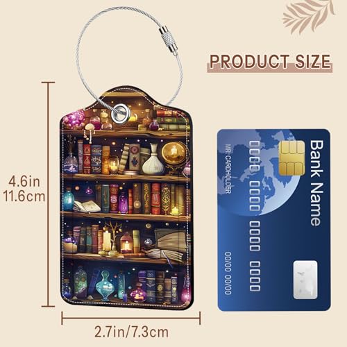 2 Pcs Funny Book Luggage Tags for Suitcase (Colorful-books)