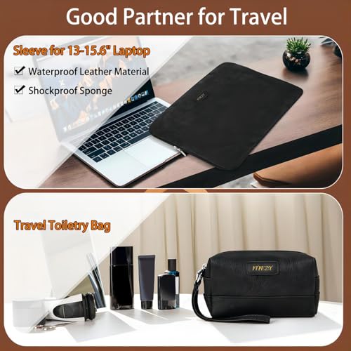 Garment Bag for Travel Convertible Carry on Travel Duffel Bag for Men Women (A3-Black-Faux Leather)