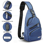 Crossbody Sling Bag Men Women (Blue / Small)