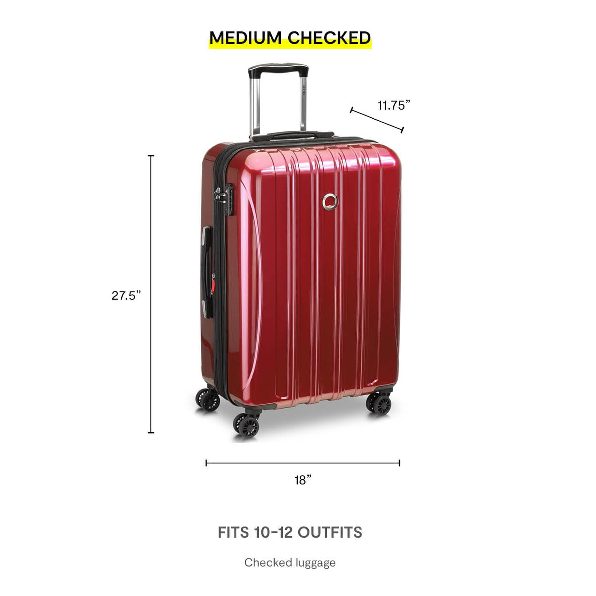Helium Aero Hardside Expandable Luggage with Spinner Wheels (Orion Blue / Checked-Medium 24 Inch)