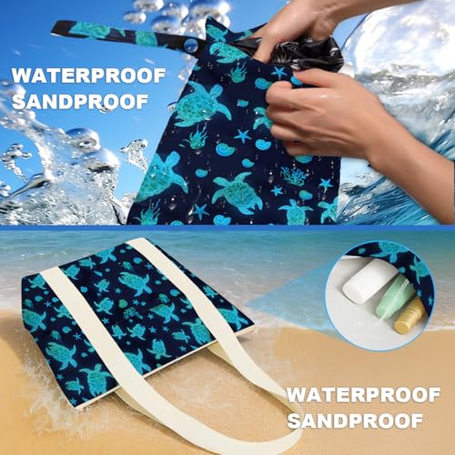 Beach Bags Wet Bag for Swimsuit (Sea Turtles)