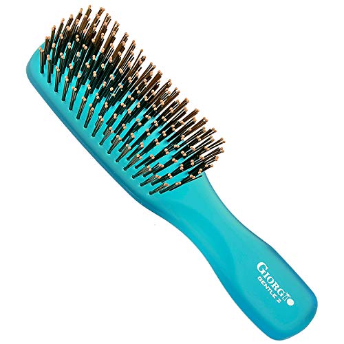 Gentle Blue Neon Mini Hair Brush (Small / Blue)