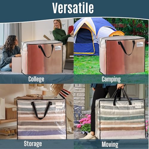 Heavy Duty Moving Bags (Clear / 22 Gallon-4 Pack)