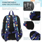 Preschool Backpack Kindergarten Little Kid Toddler School Backpacks for Boys and Girls with Chest Strap Rocket Black (Rocket Black)