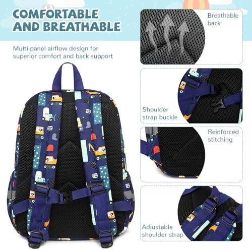 Preschool Backpack Kindergarten Little Kid Toddler School Backpacks for Boys and Girls with Chest Strap Rocket Black (Rocket Black)