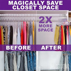 Premium Clear Invisible Acrylic Hangers (Clear/Silver / 60-Pack)