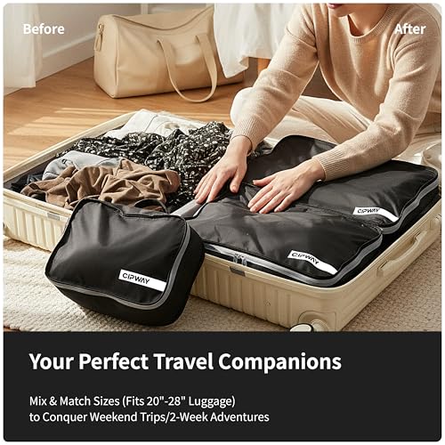 Packing Cubes for Travel 5 Set Black (Black / 5PCS)