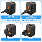 Universal Travel Adapter Worldwide (BLACK)