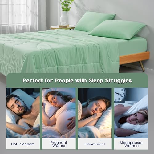 Temperature Regulating Comforter (Mint Macaron / Premium Queen (90"x90"))
