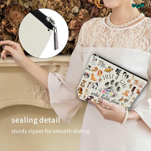 Dog Mom Makeup Bag Gift (Girl Loves Dogs)