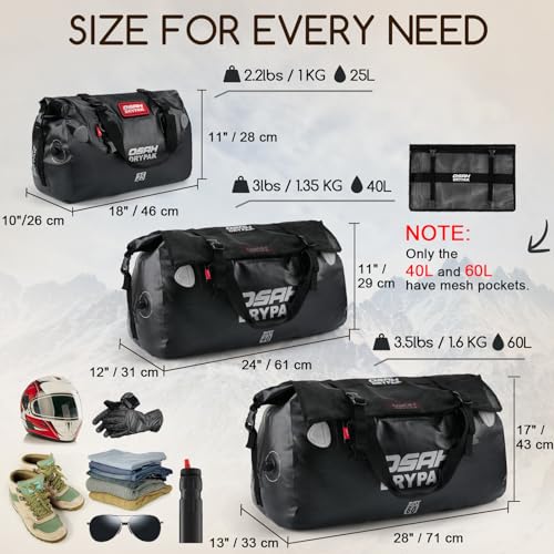 Waterproof Duffel Bag (Black / 25L)