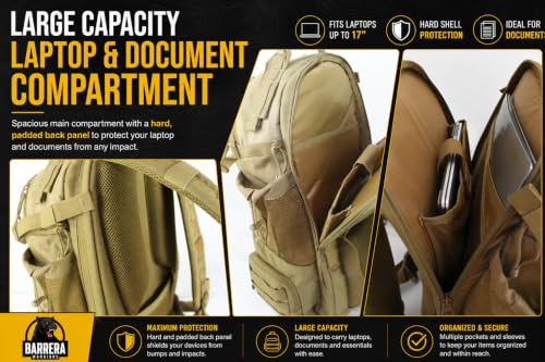 BARRERA Tactical Backpack 50L (Coyote Brown / 50 L)
