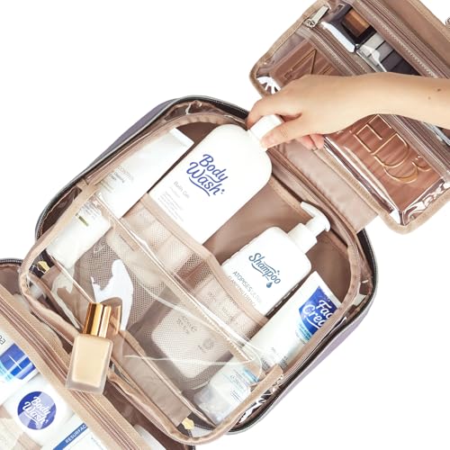 Travel Toiletry Bag for women (Large / Purple)