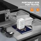 Switzerland Travel Plug Adapter (White grey-Type J)