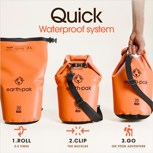 55L Waterproof Dry Bag Backpack (55L / Orange)