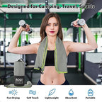 Microfiber Travel Sports Towel (Grey / M:40''x20'')