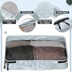 Packing Cubes for Suitcase Large Organizer Bags (Gray / Medium)