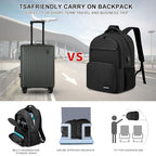 School Backpack for Teen Boys & College Students (Black / 15.6 Inch)