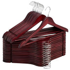 Wooden Coat Hangers (0.5"T (30 pack) / Dark Cherry Color)