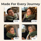 Ergonomic Travel Neck Pillow for Airplanes & Cars (Medium (Neck Size: 12.8"-14.3"))
