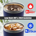 20oz Tumbler Insulated Coffee Tumblers with Lid Stainless Steel Navy 1P (Navy)