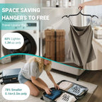 10 Pcs Travel Hangers (Black / 10 Pcs)