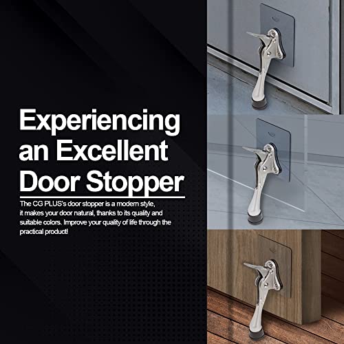 One Touch Doorstop Adhesive Bracket (4inch x 1pack / Black)
