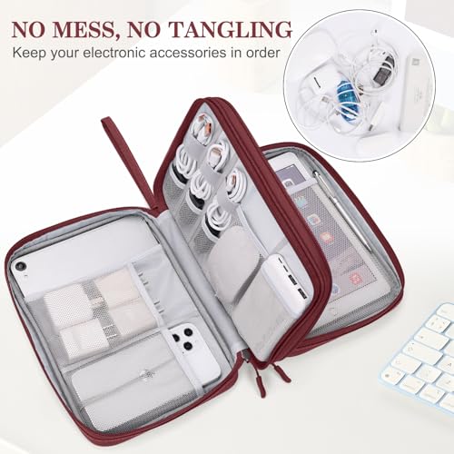 Electronic Organizer (10.8 x 8 x 3.15 inches / Wine Red)