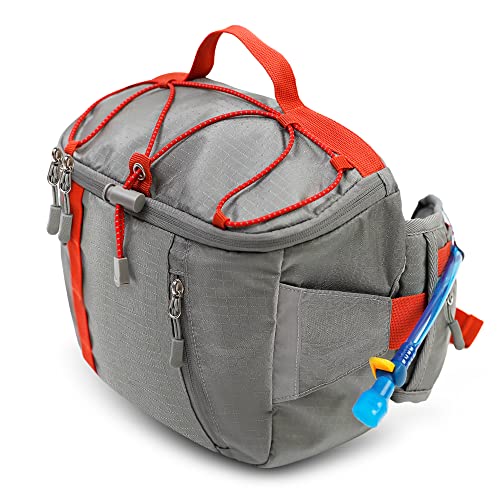 Hydration Waist Pack Hip Pack Running Fanny Pack with 1.5 L Water Bladder for Biking Hiking Gray (Gray / 1.5L Bladder)