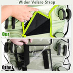 3Pcs Thicken Clear Luggage Cover (Clear-Green Frame / 20"+24"+28")