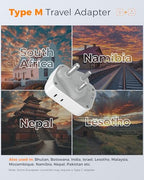 Type M Adapter for South Africa (White grey-Type M)
