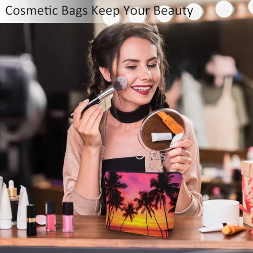 Tropical Beach Makeup Bags Makeup Organizer (9 x 7.1 inch / Tropical Beach)