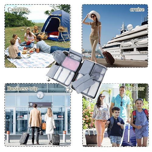 9 set Packing Cubes for Travel (gery 9 set)
