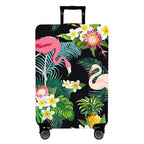 Travel Luggage Cover Suitcase Cover Protector Skins 18 (Flower flamingo / M (for 22--24 inch luggage))