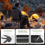 Oversized Fully Padded Camping Chairs with Lumbar Support (Green / 1PC)